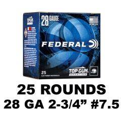 Federal 28GA 2 3/4In 3/4OZ 7.5 1,330 FPS TGS282175